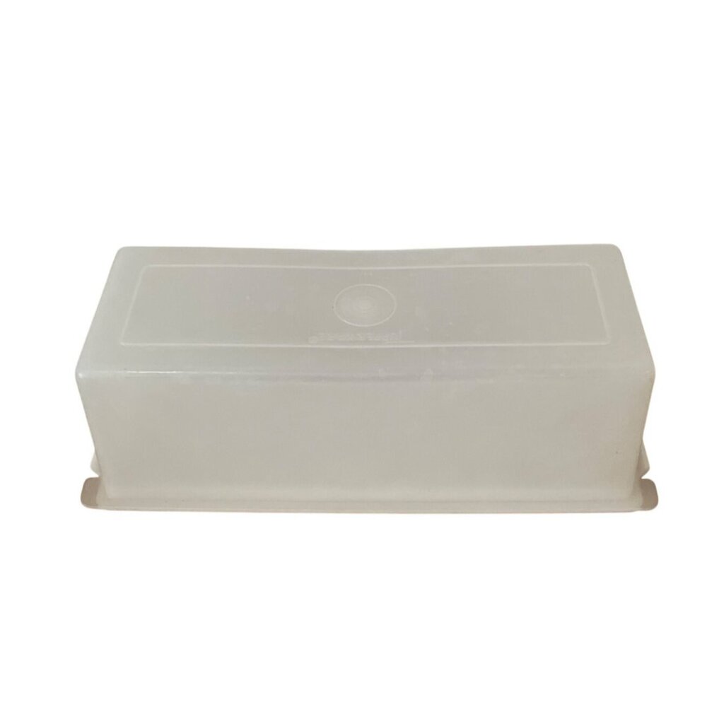 Vtg Tupperware Velveeta Cheese Keeper Dish Clear Plastic Rectangular Container